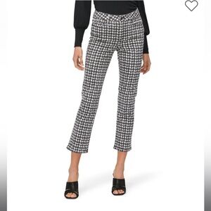 Paige Houndstooth Cropped Jeans